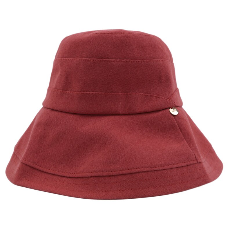 Grand chapeau d'été pour femme, couvre-chef de pêcheur de plage, Panama, Simple, uni, Hip Hop exquis, soleil, pêche en plein air, léger: Rust red