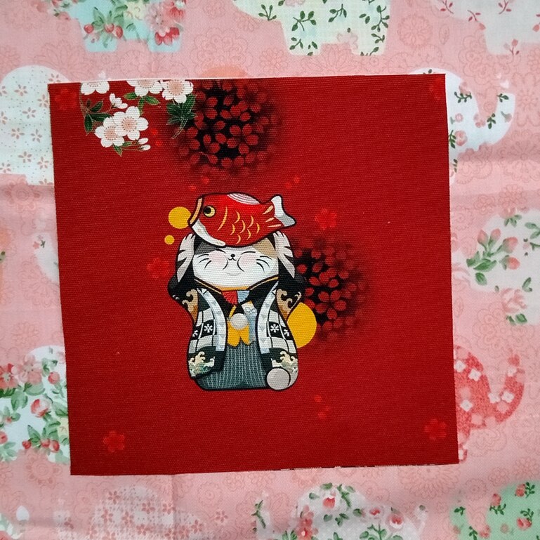 15*15Cm Nieuwjaar Feestelijke Rode Envelop Stof Purse Frame Katoen Canvas Hand Geverfd Stof Decoratieve Schilderkunst: 2