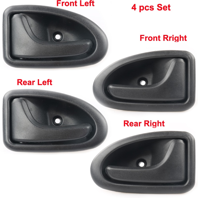 4/2/1pcs Black LH/RH Car Knob Inner Door Handles Interior Door Handle For Renault TRAFIC Clio 1999-up Scenic Megane
