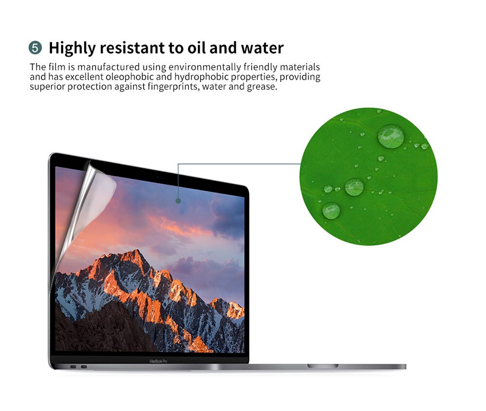 JCPAL MacGuard Complete Protective Film Set for MacBook Pro 13" with Touch Bar 5in1 Skin Full Body Protector
