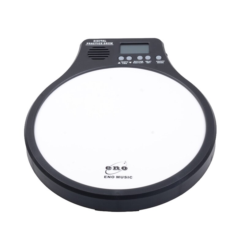 tamburo pad per pratica di batteria digitale ENO con metronomo 3 in 1 per pad per pratica elettronica in metronomero nero per batterista: EMD 40 bianca