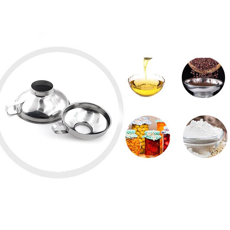 Strumenti per filtro a tramoggia a imbuto a bocca larga in acciaio inossidabile a imbuto da 1pc