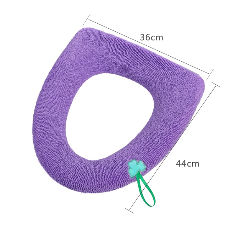 Universal Toilet Seat Thickened Mat Soft Warm Washable Bathroom Toilet Seat with Handle Closestool Mat Seat Case Toilet Lid