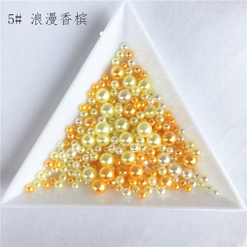 2.5-5mm blandade pärlor självhäftande kristalllim uv-harts lim simulering pärl tätningsfyllmedel 500 st: 8