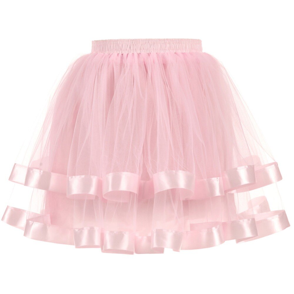 Korte onderrokken voor ballet trouwjurk avond onderrok twee lagen tule tutu rokken met lintrand crinoline voor volwassenen