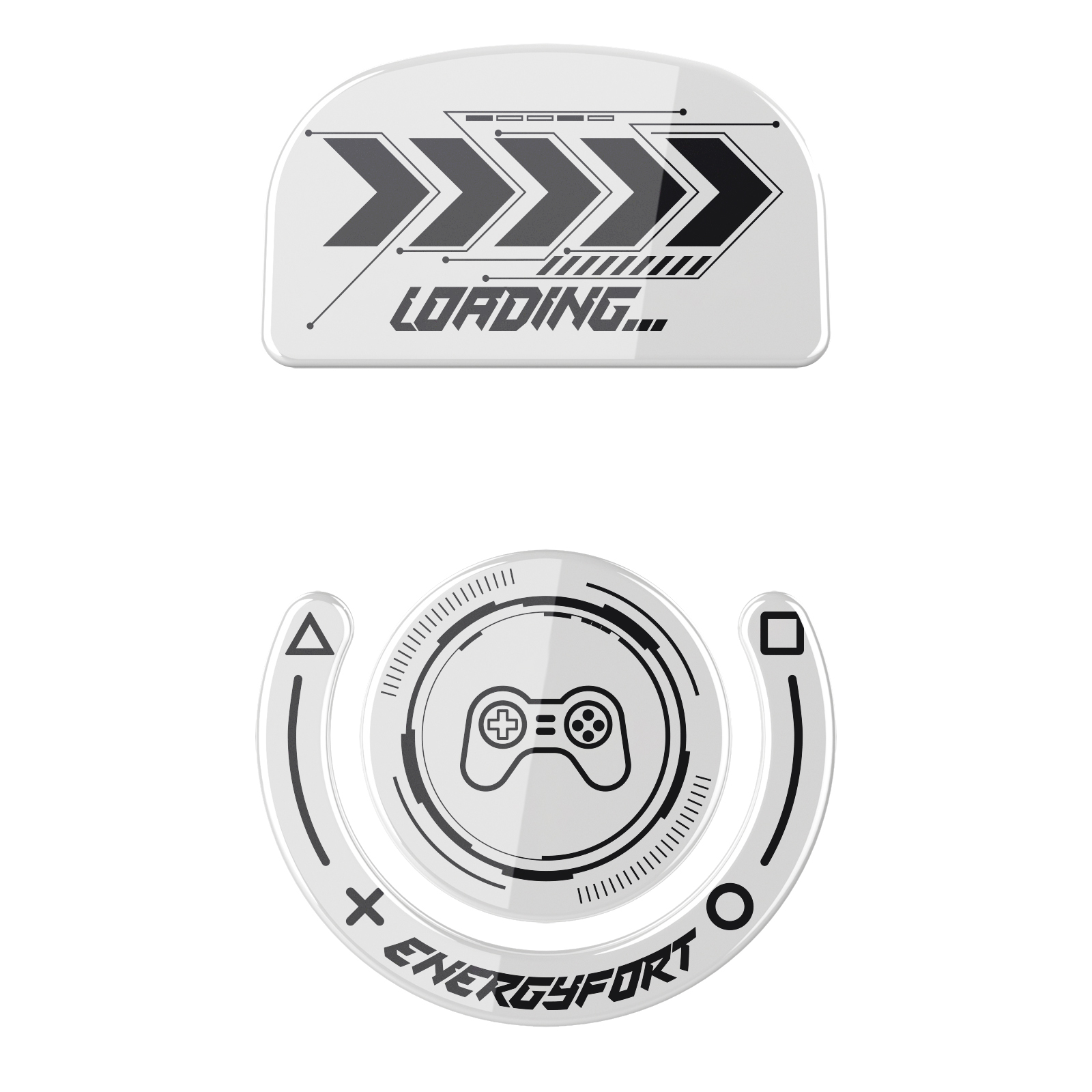 Pegatina de pies de ratón de cristal para patines Logitech G PRO X SUPERLIGHT con borde curvo redondeado, pies deslizantes adecuados para juegos FPS MOBA: Blanco