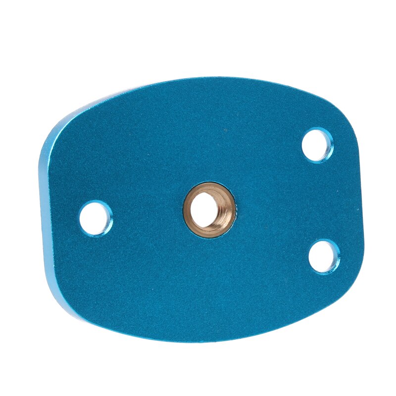 Support de Surface plate en alliage d'aluminium pour GoPro Hero 6 5 3 4 Session Xiaomi Yi 4K SJCAM SJ5000 m20 Eken monture Go pro OSMO accessoire: Bleu couleur