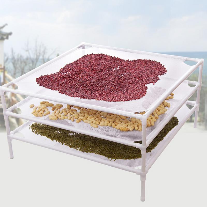Gulvmonteret tøj opbevaringsnet overlæg balkon mesh vasketøj tørrestativ husholdnings kornstativ sweater bøjle
