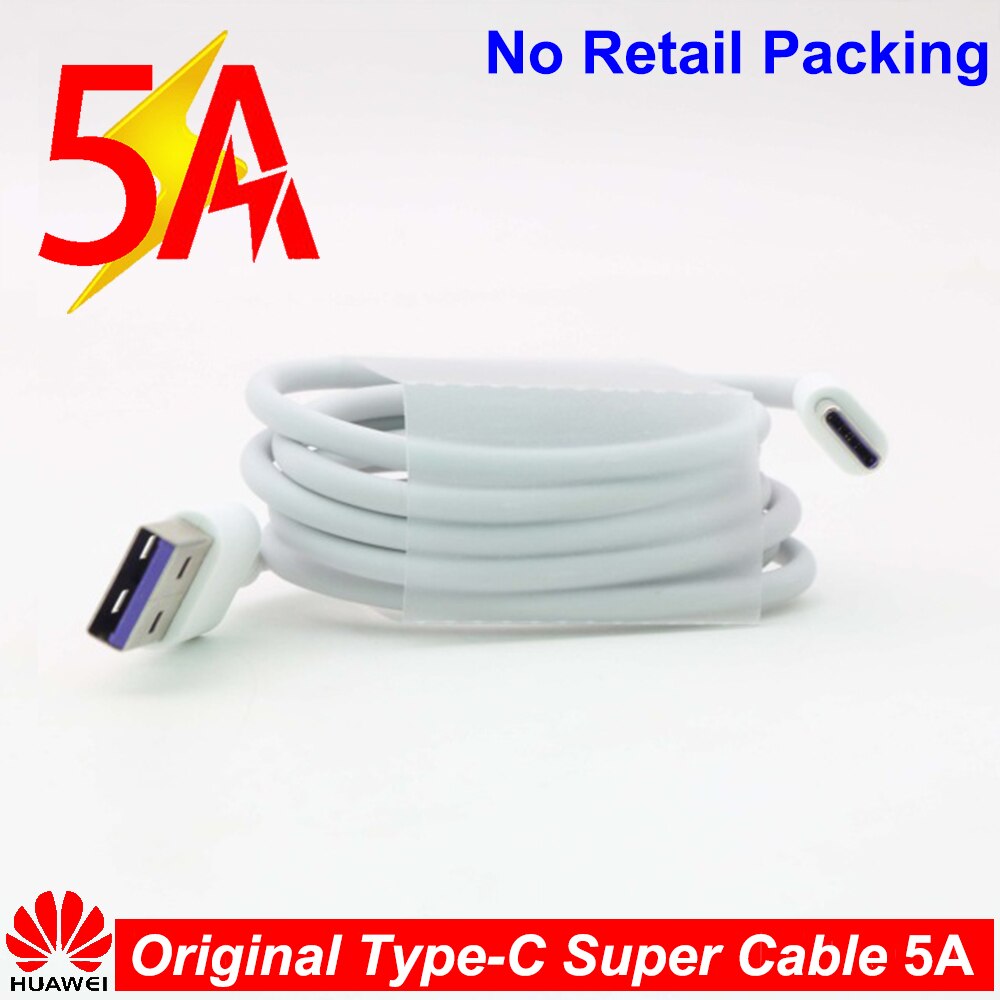 4,5 V 5A HUAWEI Original Schnelle Ladegerät Kamerad10 9 Kamerad20 P20 Profi Super ladung Schnell Reise Zauberstab Adapter 5V 4,5 EIN Typ-C 3,0 USB Kabel: einer art-C kabel