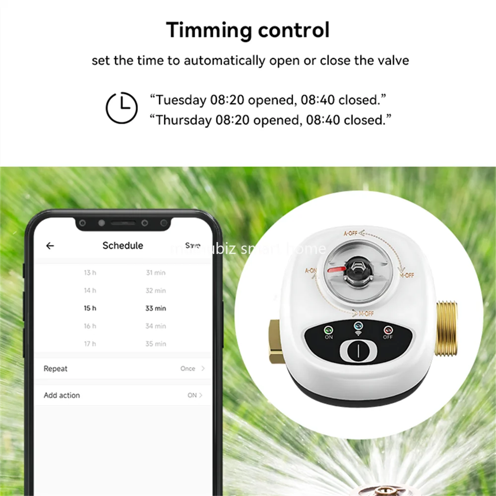Inteligentny kontroler zaworu Zigbee eWelink DN15/DN20/DN25 zawór kulowy pilot aplikacji sterowanie IP65 wodoodporny zawór wodny współpracuje z Alexa