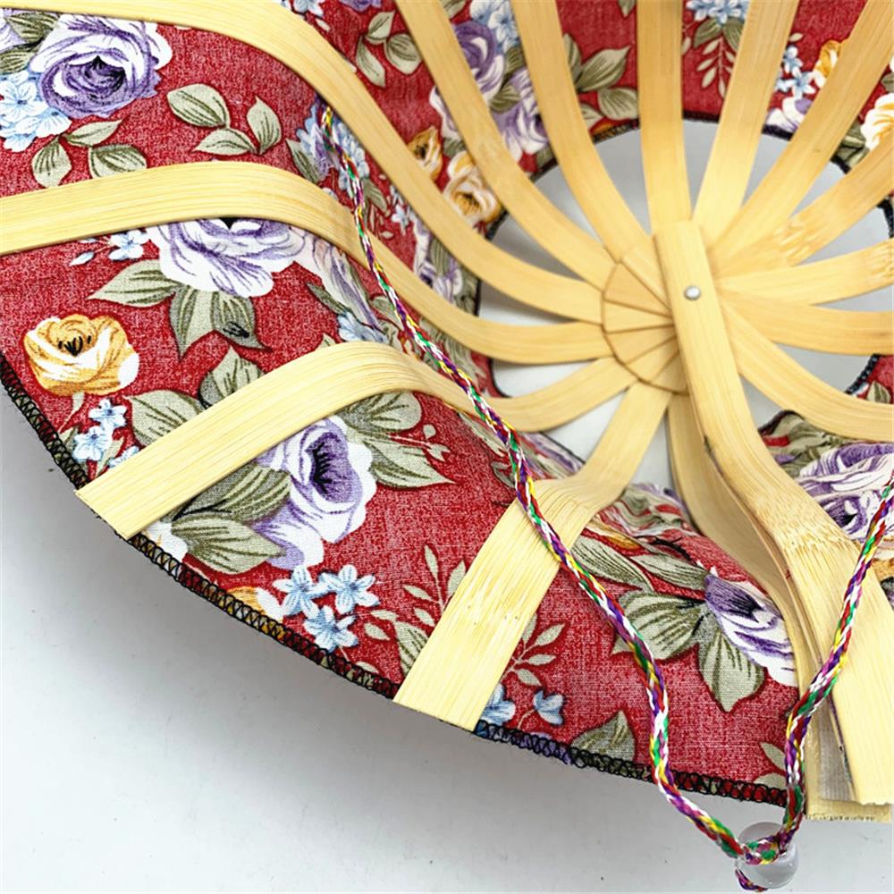 Gorros plegables con estampado Floral para mujer y niña, sombrero de bambú plegable, para el Sol, para viaje