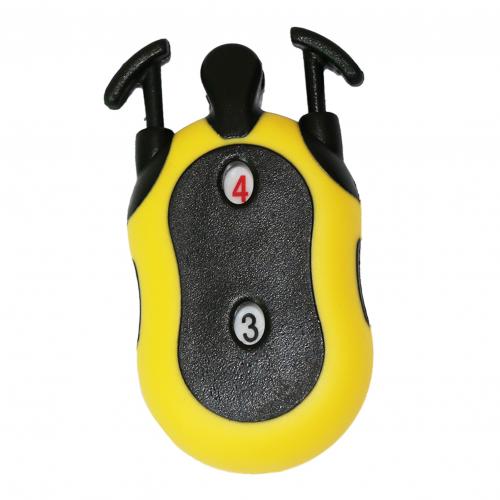Dual Digits Square Scorer Golf Stroke Shot Put Score Counter Outdoor Accessory: Yellow