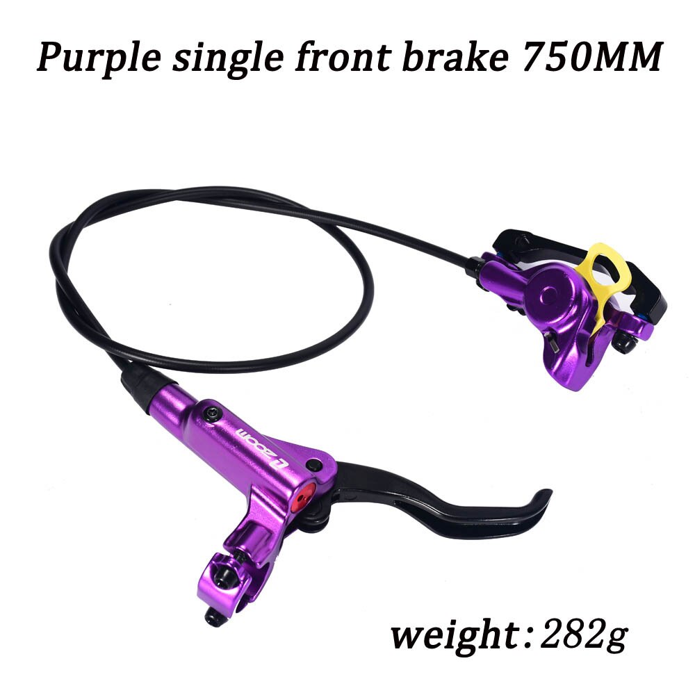 Zoom Mtb Fiets Hydraulische Rem Geïntegreerde Olie Rem Schijfrem Mtb Fiets Voor/Achter Hydraulische Schijfrem: Purple single front