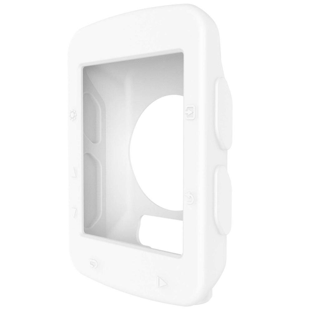 Edge 520 funda a prueba de polvo resistente a los golpes protector suave funda de silicona para Garmin 520 + pantalla resistente a los arañazos bicicleta ordenador: Blanco