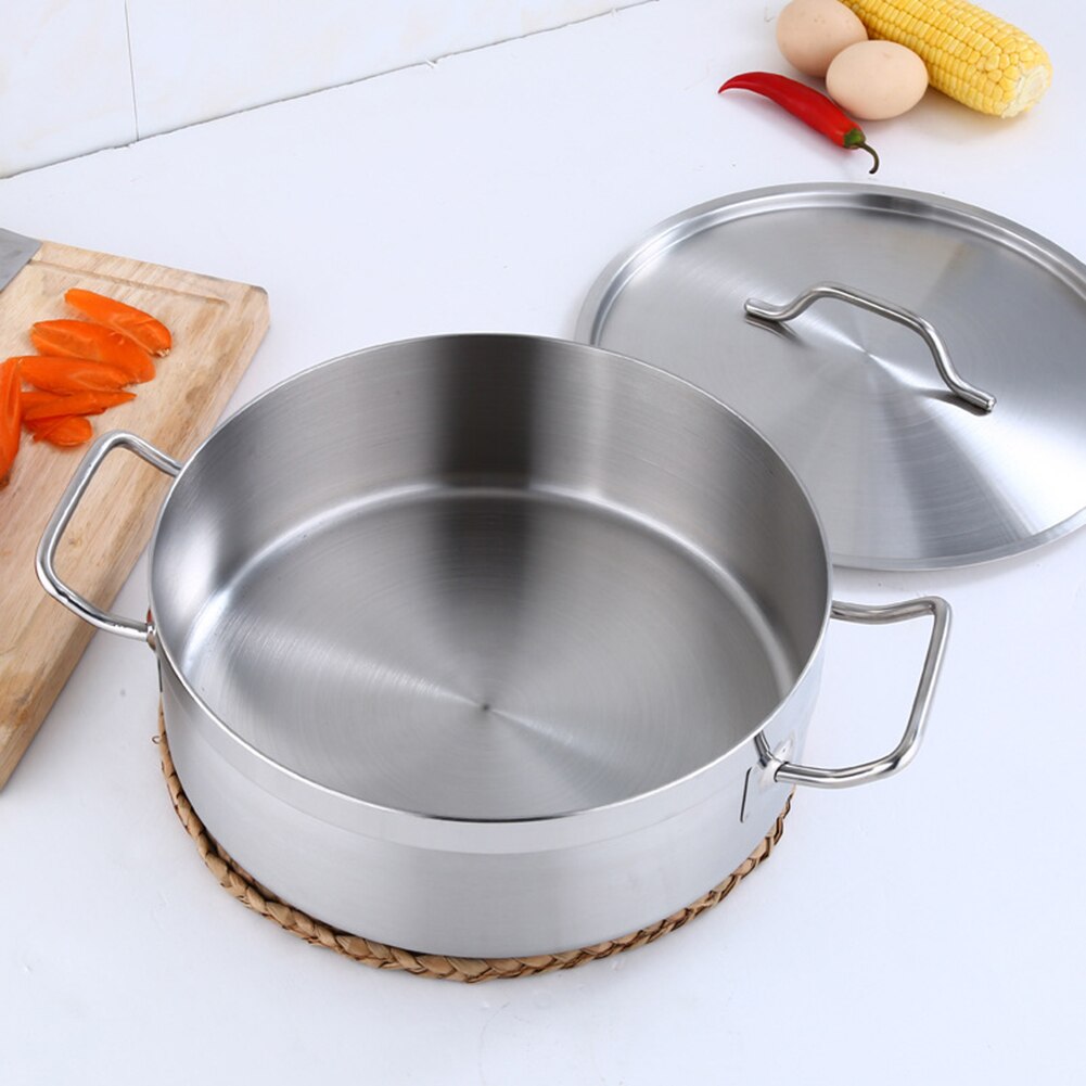 Stainless Steel Handle Cooking Pot with Lid Dutch Oven Gas Stove Induction Soup Milk Cooking Pot Kitchen Pots Cookware
