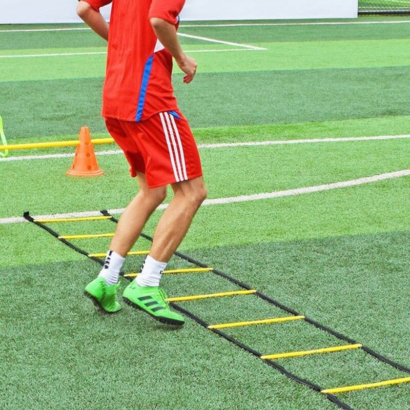 Sport smidighetsstige fotball justerbar stige smidighetstreningsstige hopping fitness kroppskoordinasjon oppvarmingstreningsverktøy
