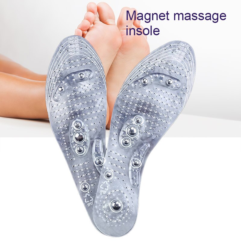 Magnetisk akupressur innleggssåler massasje sko pads for slanking vekttap fot masserer føtter helsevesen magnet innleggssåle såle pads
