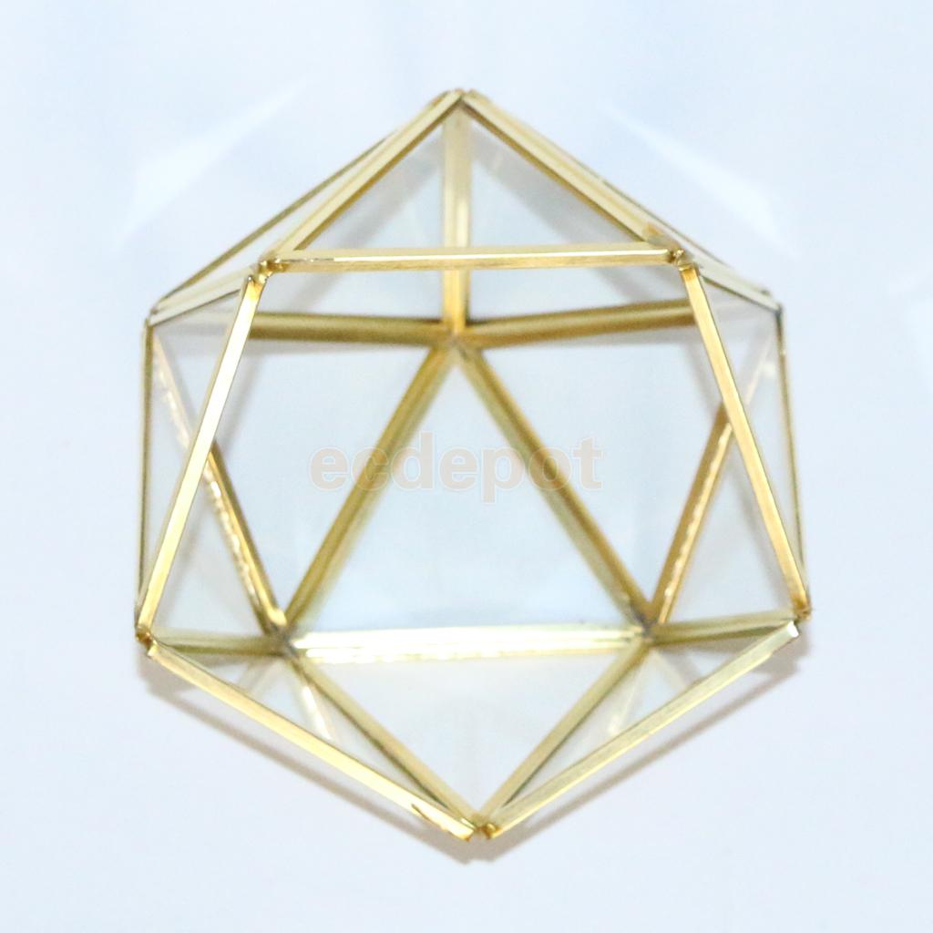 Rosa vaso de vidro geométrico irregular, recipiente de terrário para plantar suculentas, vaso de mesa, decoração de casamento para casa, escritório diy: Clear 7