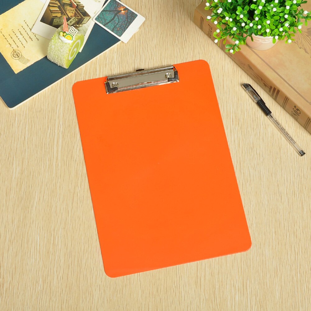 5pcs Clipboard Durable Colorful A4 Plastic Clip Board Paper Clipboard File Binder Holder for Office Home School