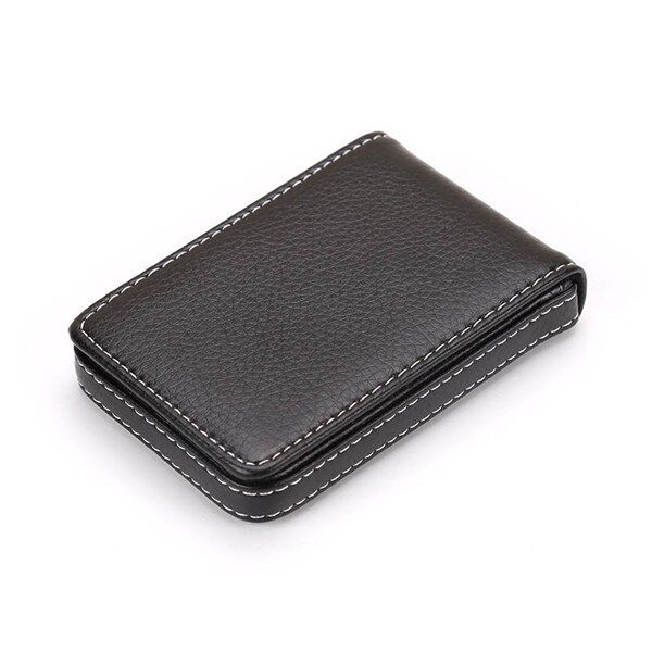 Bisi goro carteiras rfid de couro pu, carteiras com bloqueio rfid, vintage e à prova d'água para cartões de 2020: Black S001