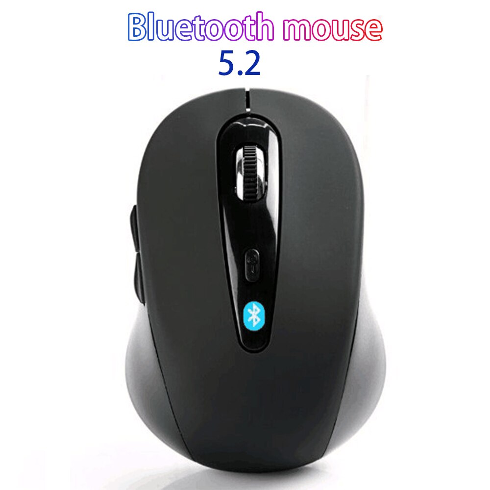 Draadloze Bluetooth Muis 2.4Ghz Pc Gaming Muizen 1600Dpi Verstelbare Ergonomische Muis Voor Laptop/Pc Computer: Bluetooth Black