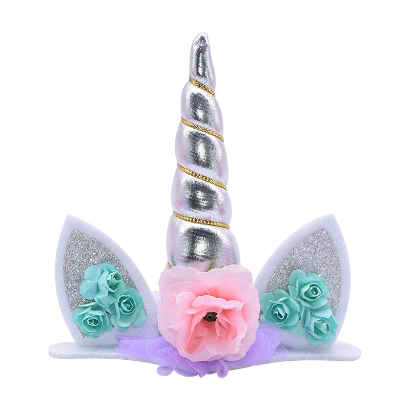 Décoration de gâteau licorne corne de licorne | Fournitures de gâteau de fête d'anniversaire, manuels de fête pour enfants, décor de gâteau de réception pour bébé: C02-1 piece