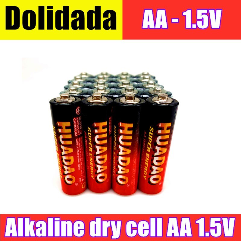 Batería seca alcalina Huadao desechable pila AA 1,5 V, adecuada para cámara, calculadora, despertador, ratón, control remoto