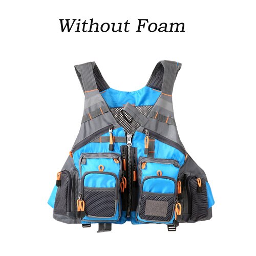 ​Lixada Outdoor Padded Fishing Life Vest Superior 209lb Bearing Safety Life Jacket Swimming Waistcoat Utility Fishing Vest: no floam Blue