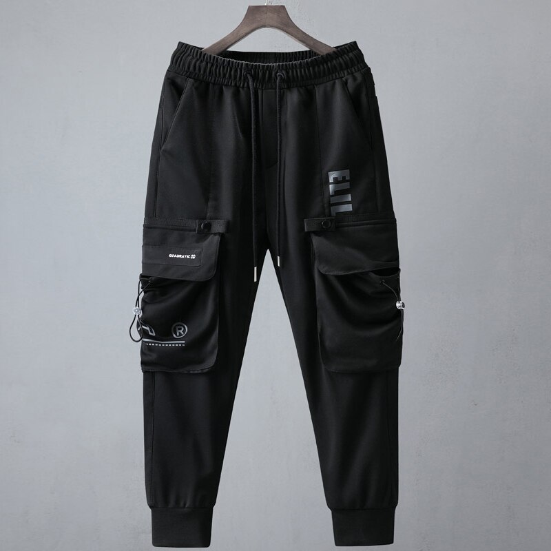 Streetwear Casual Harem Mannen Broek Zwart Joggers Mannen Enkellange Cargo Broek Voor Mannen