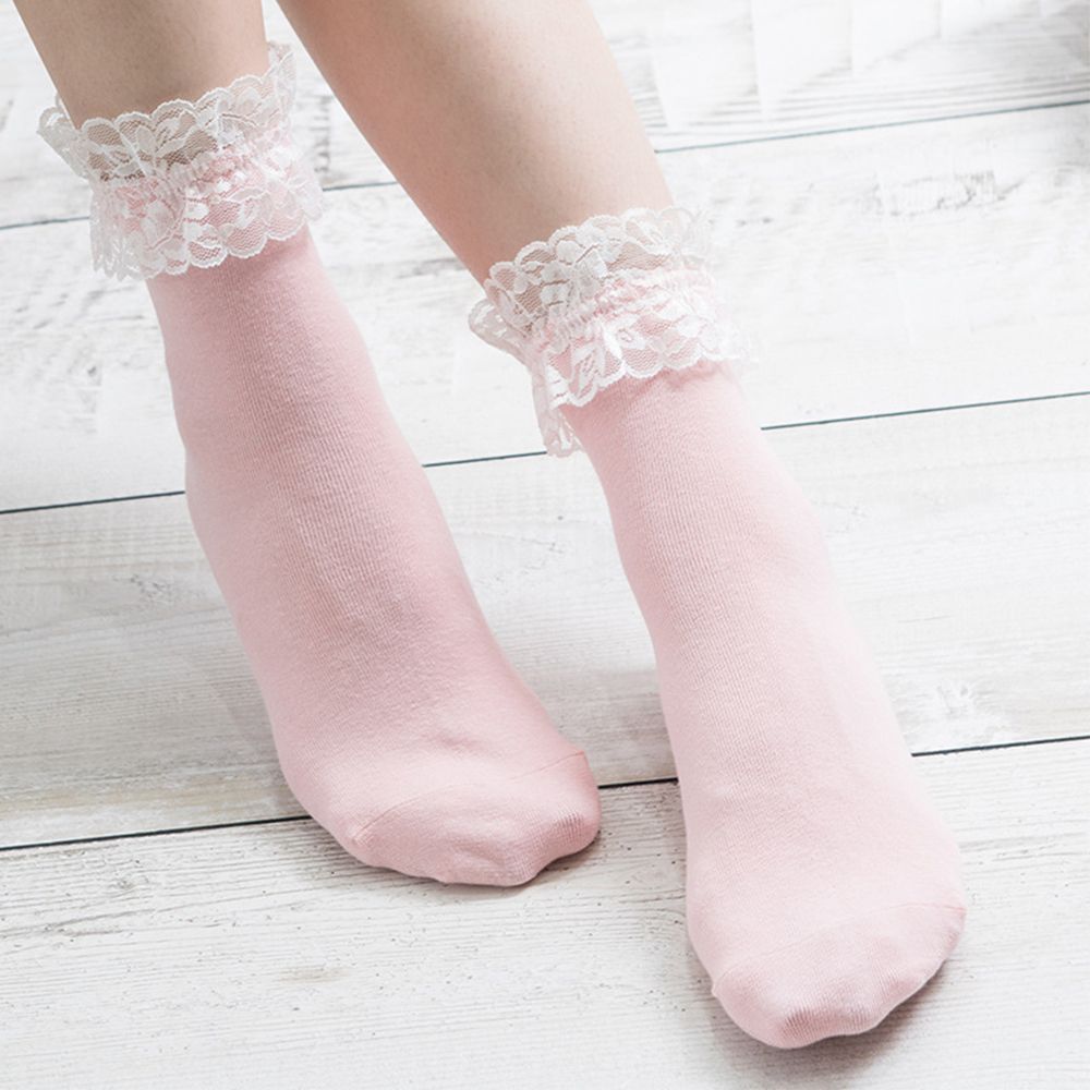 6Color Pink Vintage Lace Ruffle Frilly Ankle Socks Ladies Princess Girl Sweet Cotton Women Student Lolita Boat Socks