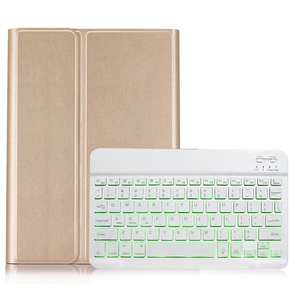 Separate Wireless Keyboard with Colorful Backlight and Long Battery Life for Lenovo Tab M10 TB-X605F 10.1in: Gold