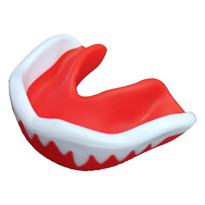 Nuovo Sharp Tooth Protector Boxing paradenti Brace Boxing Tooth Protector Tooth Guard Sports Brace apparecchio ortodontico Trainer: red