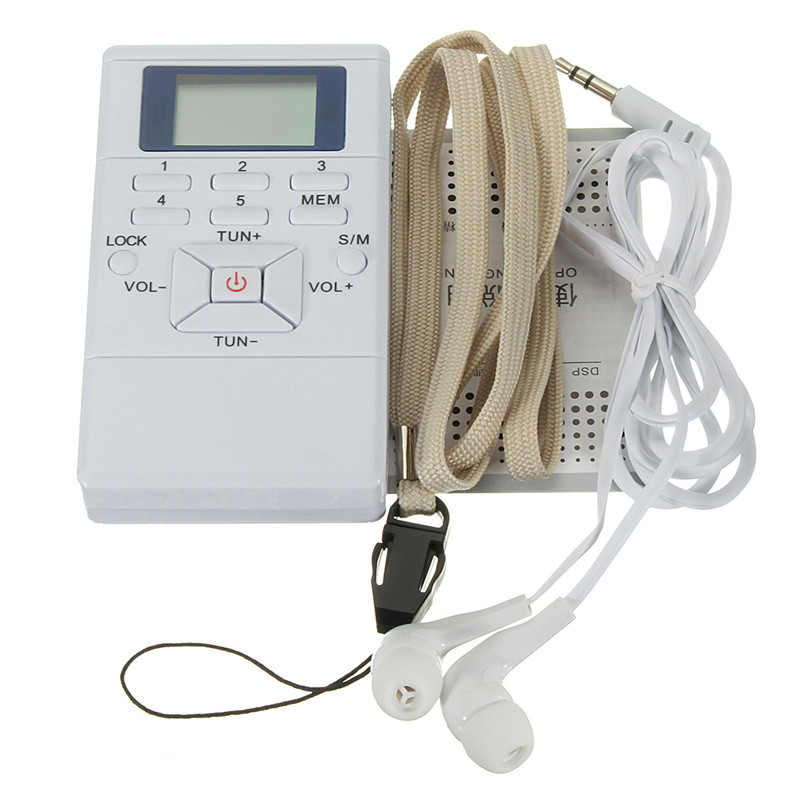 LEORY Mini Radio Frequency Modulation Radio FM Digital LED Signal Processing Receiver with 3.5mm Earphone