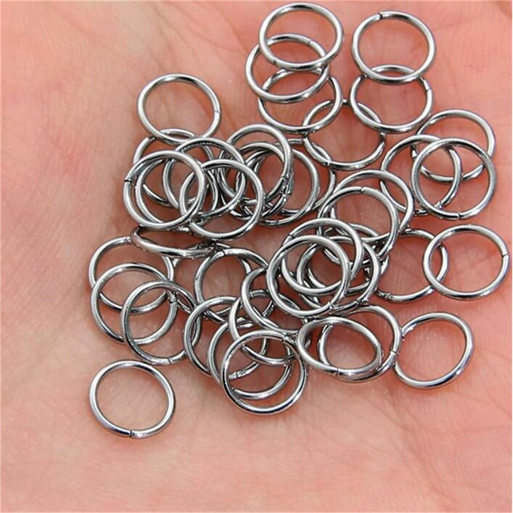 100-200 szt. 4/5/6/78/9/10mm pierścienie ze stali nierdzewnej otwarte pierścienie z pierścieniem dzielonym do DIY elementy do wyrobu biżuterii artykuły hurtowe