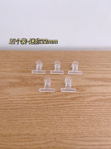 5pcs/lot 22mm/31mm/38mm/50mm Transparent Binder Clip Mini Paper Clips Clear Paperclips Stationery Office School Binding Supplies: 22mm