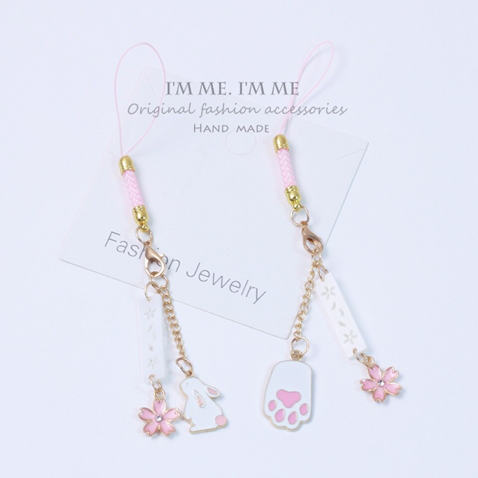 Rabbit Smart phone Strap Lanyards for iPhone Samsung Xiaomi Huawei Luxury Girl Decor Mobile Phone Strap Rope SmartPhone Charm