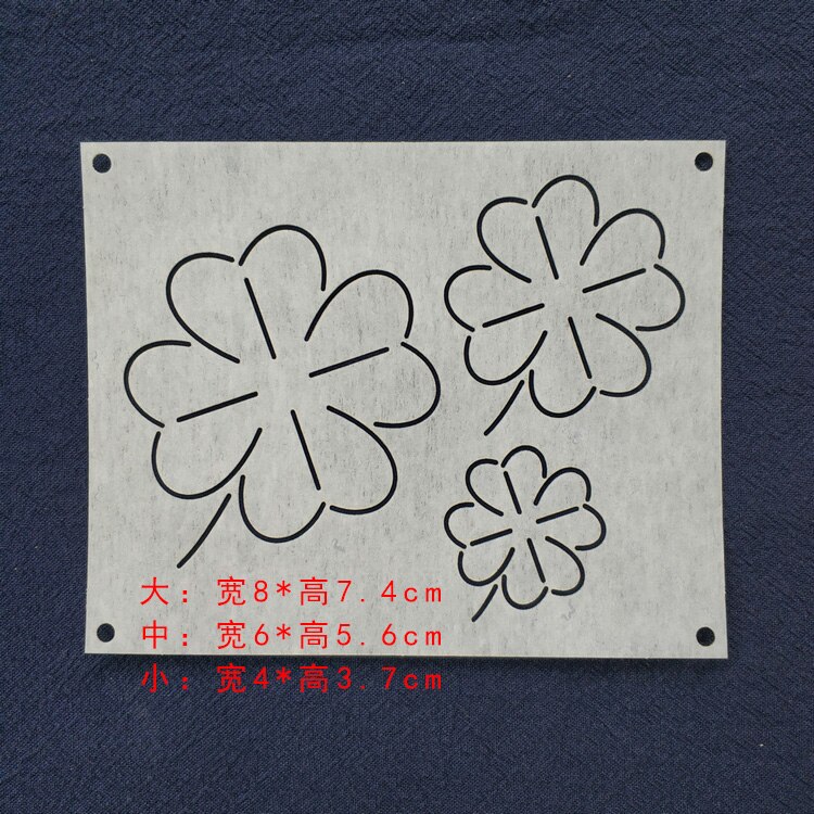 12pcs/set Flowers Leaf Pattern Sashiko Templates Sashiko Drawing Template Emboridery Soft Template 15*12cm