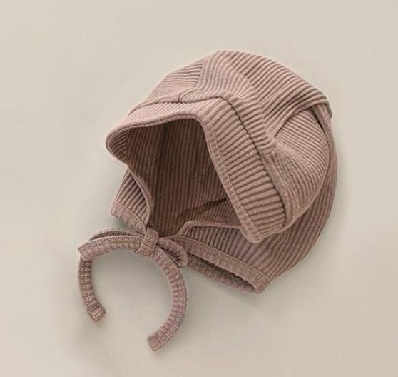 Primavera autunno carino nuovi cappelli tinta unita 2022 neonate cappellini moda fiocco in pizzo fascia per capelli 0-24 mesi: pink hat