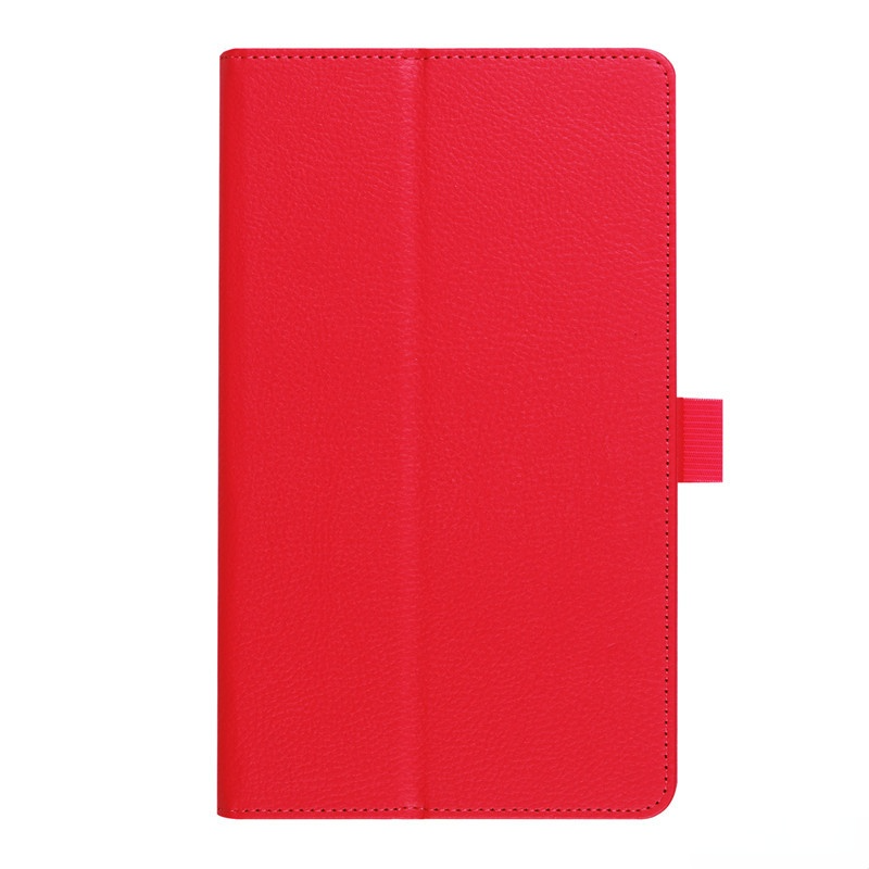 Case Voor Lenovo Tab 3 8.0 Tb-850F Tab-850F Pu Lederen Stand Beschermende Tablet Cover: Rood