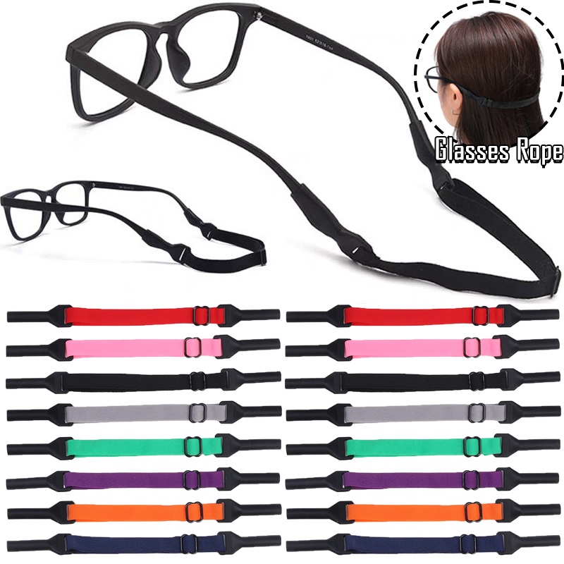 Corda per occhiali colorati per occhiali da vista per adulti cinturino in corda scalabile supporto per cordino da collo uomo donna fascia di sicurezza sportiva cinturino per occhiali corde