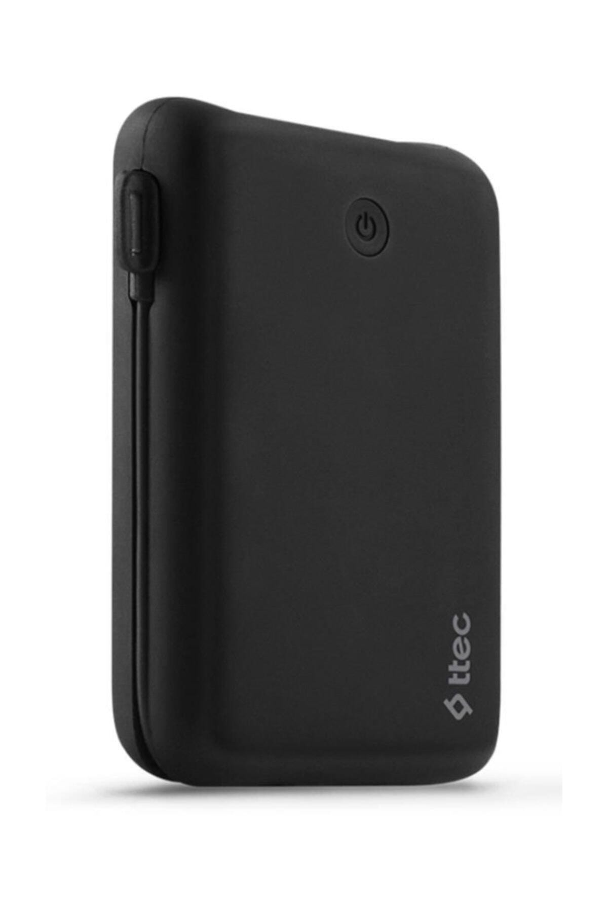 Recharger Duo + Iphone Lightning Built-In Wired Portable Charger/Powerbank Black 10.000mah