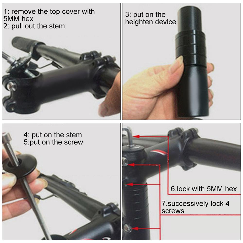 Bicycle Handlebars Heightening Uprights Mountain Bike Front Faucet Lift Head Tube Extender Accessories