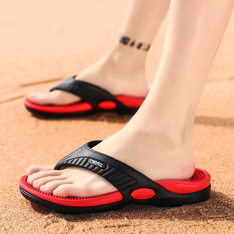 Massage Slippers Mannen Zomer Streep Slippers Mode Strand Sandalen Outdoor Soft Casual Schoenen Antislip Slides Chaussures Femme pantoffels
