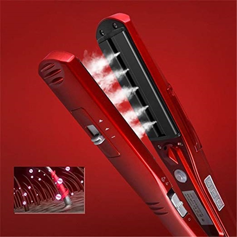 Stoom Stijltang Elektrische Stijltang Steampod Keramische Straightner Haar Styling Tools Rechttrekken Plaat Wafer Temperatuur