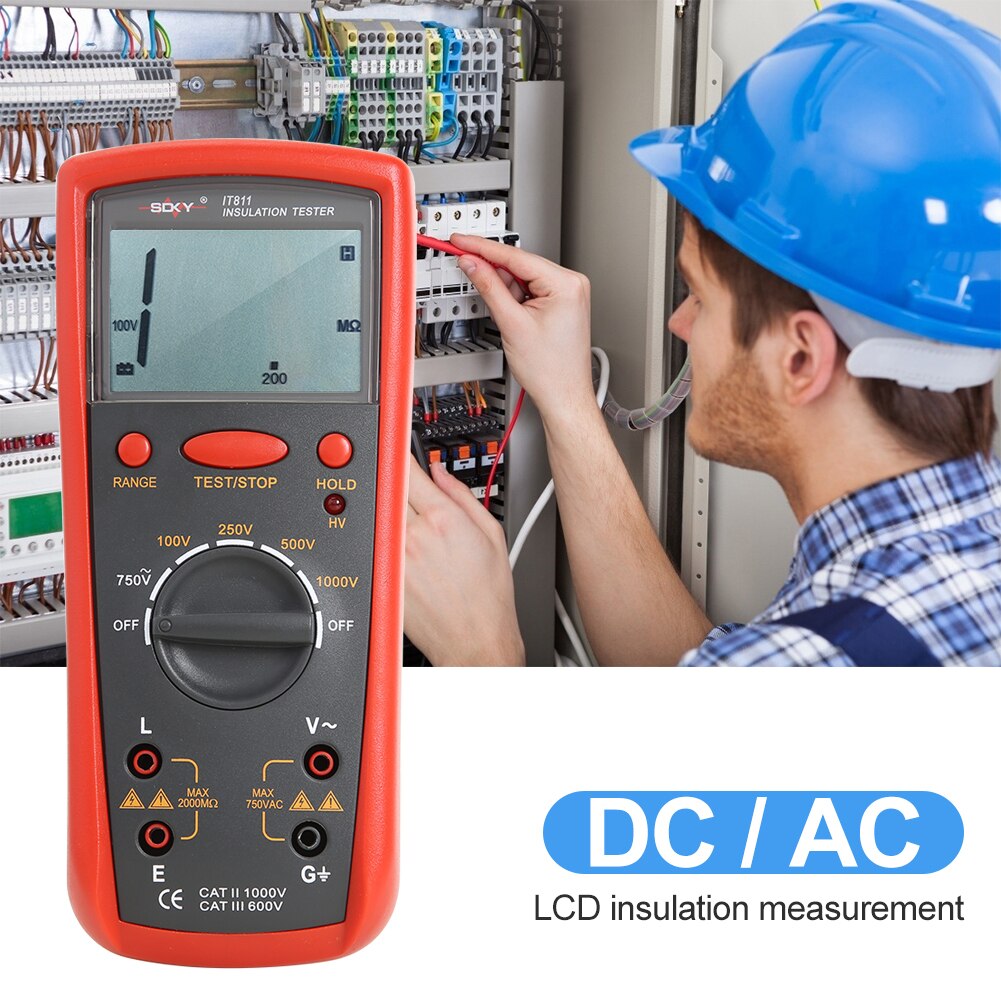 IT811 Auto-Variërend Isolatie Weerstand Meter Digitale Megger Ohmmeter Isolatie Tester Lcd Isolatie Meting Gereedschap