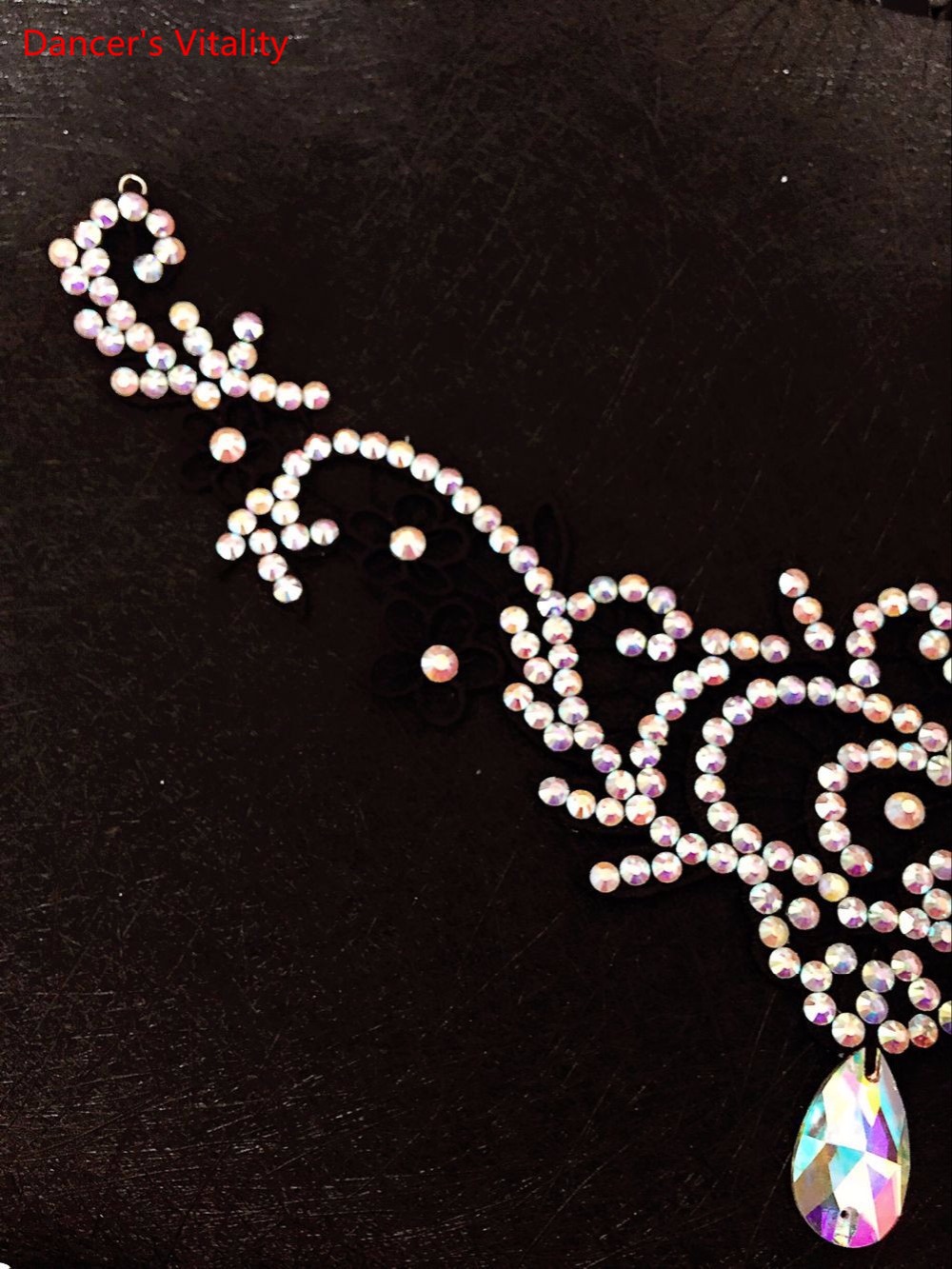 Latin Dance Modern Ballroom Dance Performance Clothing Competition Dance Accessories Diamond Necklace