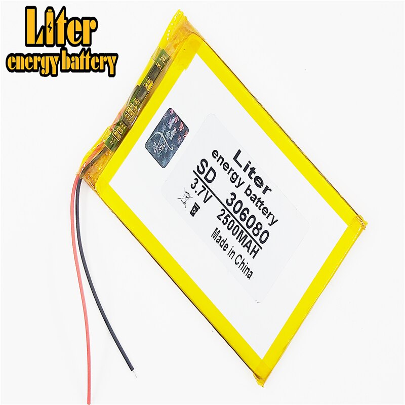 306080 Li-Polymer akku 3,7 V 2500mah große-kapazität batterie GPS Navigation Tablette akku Für DVD PDA BT Lautsprecher