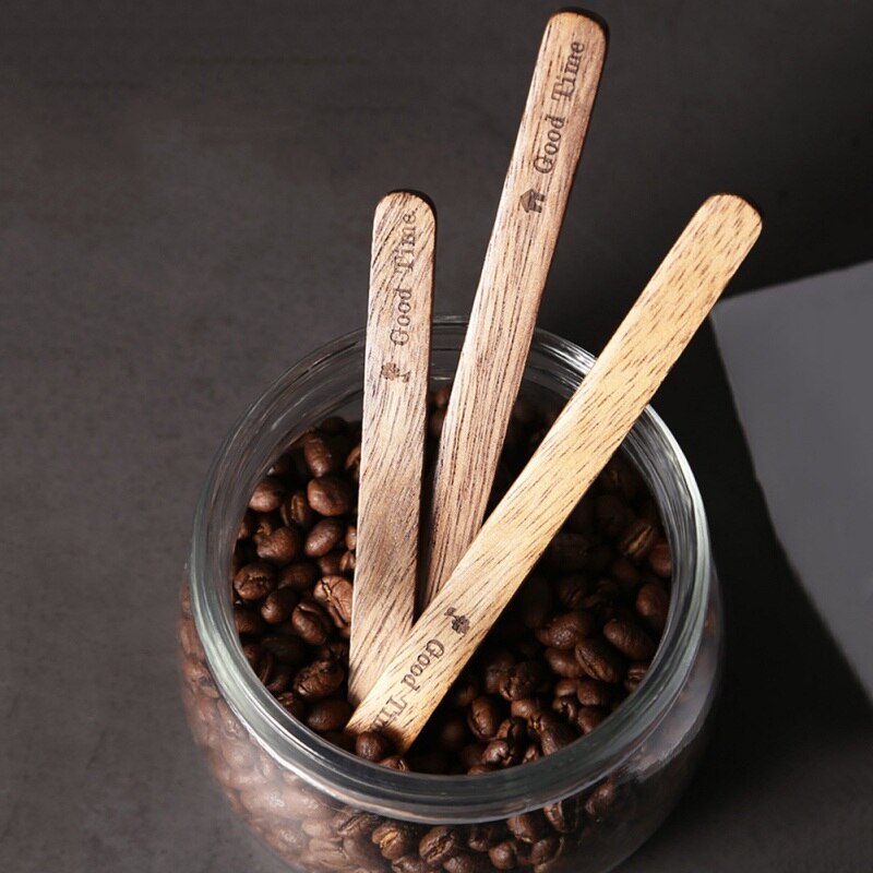 1Pcs Wooden Handmade Stirring Stick Long Handle Tea Pot Coffee Stirring Sticks Wood Stirrer Beverage Mixing Stirring Tool Rod