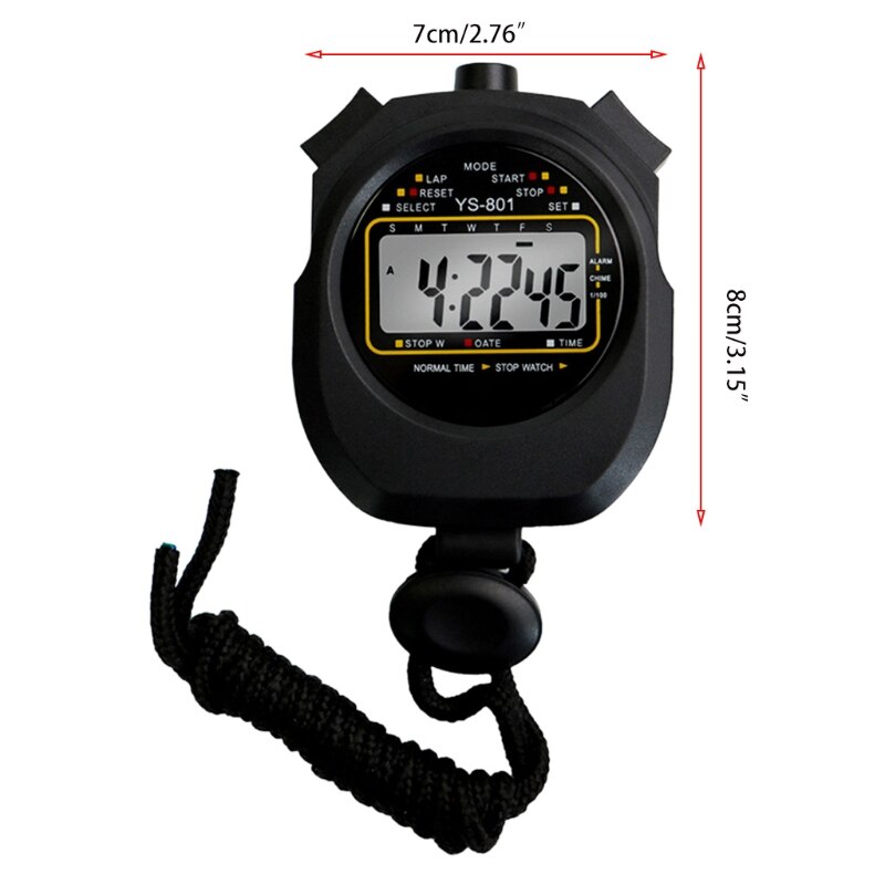 2022 Digital Sports Stopwatch Timer with Calendar 12/24 Hour Clock Alarm Lanyard Large LCD Display Timer Kids Family