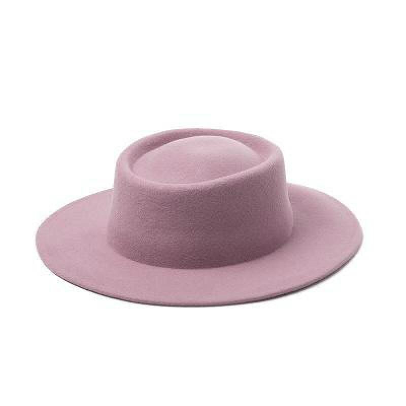 100%  ull fedorahattar kvinnor toppmössa kvinnliga vintage breda rand damer vintage hattar märke svart fedora